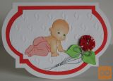ROČNO IZDELANA TELEGRAM ČESTITKA OBLIKOVANA H02