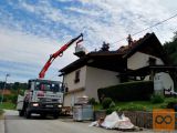 Dela z avtodvigalom (hiab) in kiper prevozi