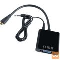 PRETVORNIK ADAPTER MIKRO HDMI V VGA KABEL