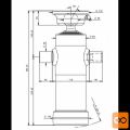 Cilinder teleskopski, 3stopnje, 5t, 593mm, s kroglo 2032S