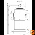 Cilinder teleskopski, 4stopnje, 10t, 830mm, z luknjo 3042F