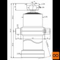 Cilinder teleskopski, 4stopnje, 20t, 2190mm, s kroglo 4091S