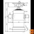 Cilinder teleskopski, 5stopenj, 5t, 680mm, s kroglo 5020S