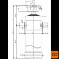 Cilinder teleskopski, 4stopnje, 7t, 1390mm, s kroglo 3067S
