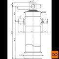 Cilinder teleskopski, 4stopnje, 7t, 1390mm, z luknjo 3067F