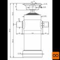 Cilinder teleskopski, 4stopnje, 7t, 790mm, s kroglo 3063S