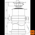 Cilinder teleskopski, 4stopnje, 25t, 1640mm, s kroglo 4083S