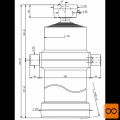 Cilinder teleskopski, 6stopenj, 20t, 4185mm, s kroglo 4066S