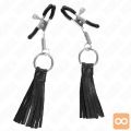 ŠČIPALKE ZA BRADAVIČKE Kink Leatherette Tassel Black