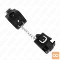 OKOVI ZA ZAPESTJE Kink Rhinestone Buckle Black