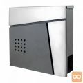 Nabiralnik z režo za časopis antracit in inox 370x370x105mm