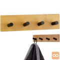 Samolepilne stenske kljuke za obešanje brisač 4x bambus