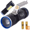 3v1 alu akumul. LED ročna svetilka XM-L T6 USB 400m CREE COB