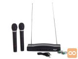 Brezžični karaoke sistem 2x brezžični mikrofon + postaja
