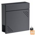Stenski poštni nabiralnik antracit mehko zapiranje V63